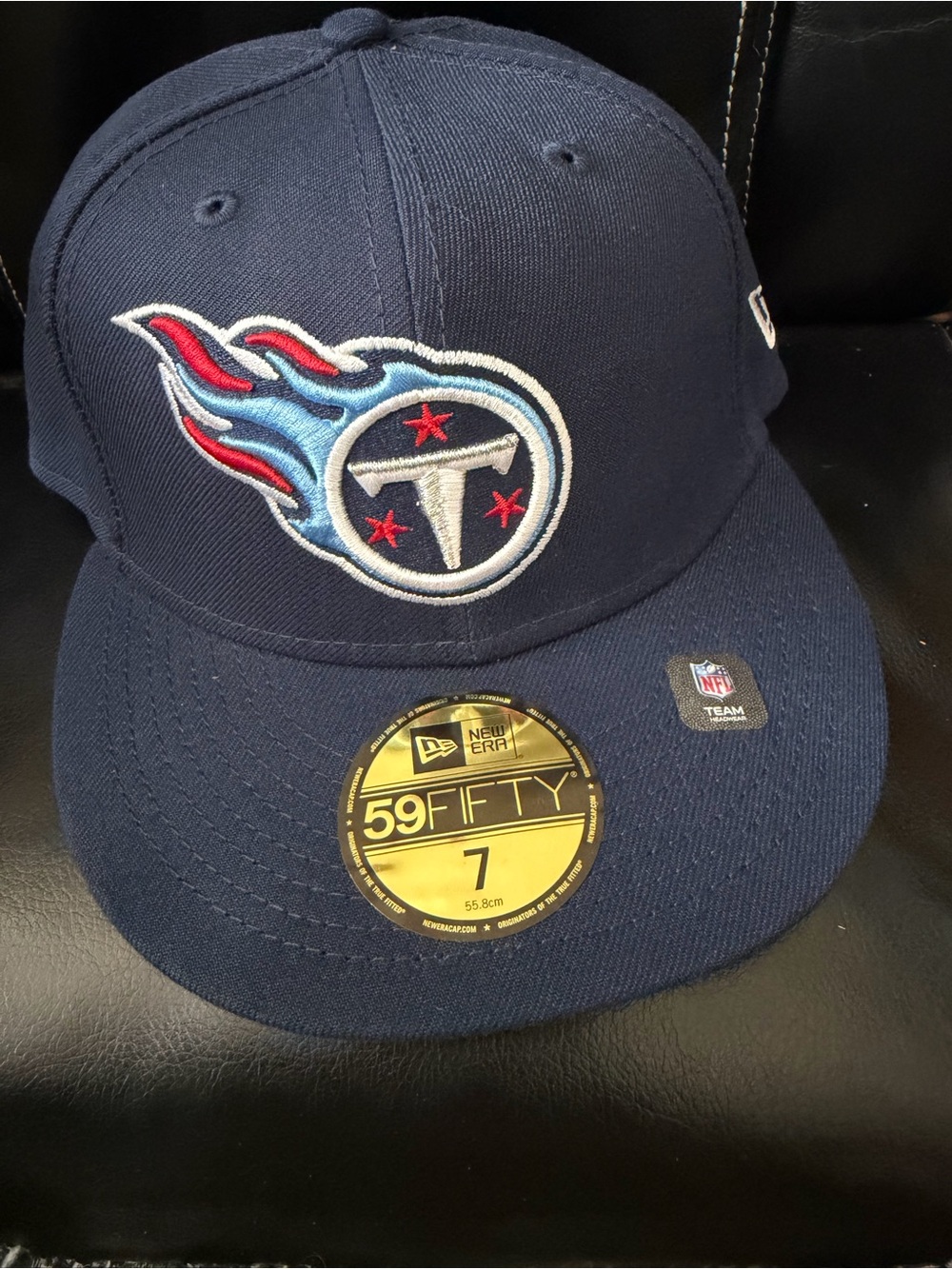 NWT New Era 59FIFTY Tennessee Titans Navy Fitted Hat size 7